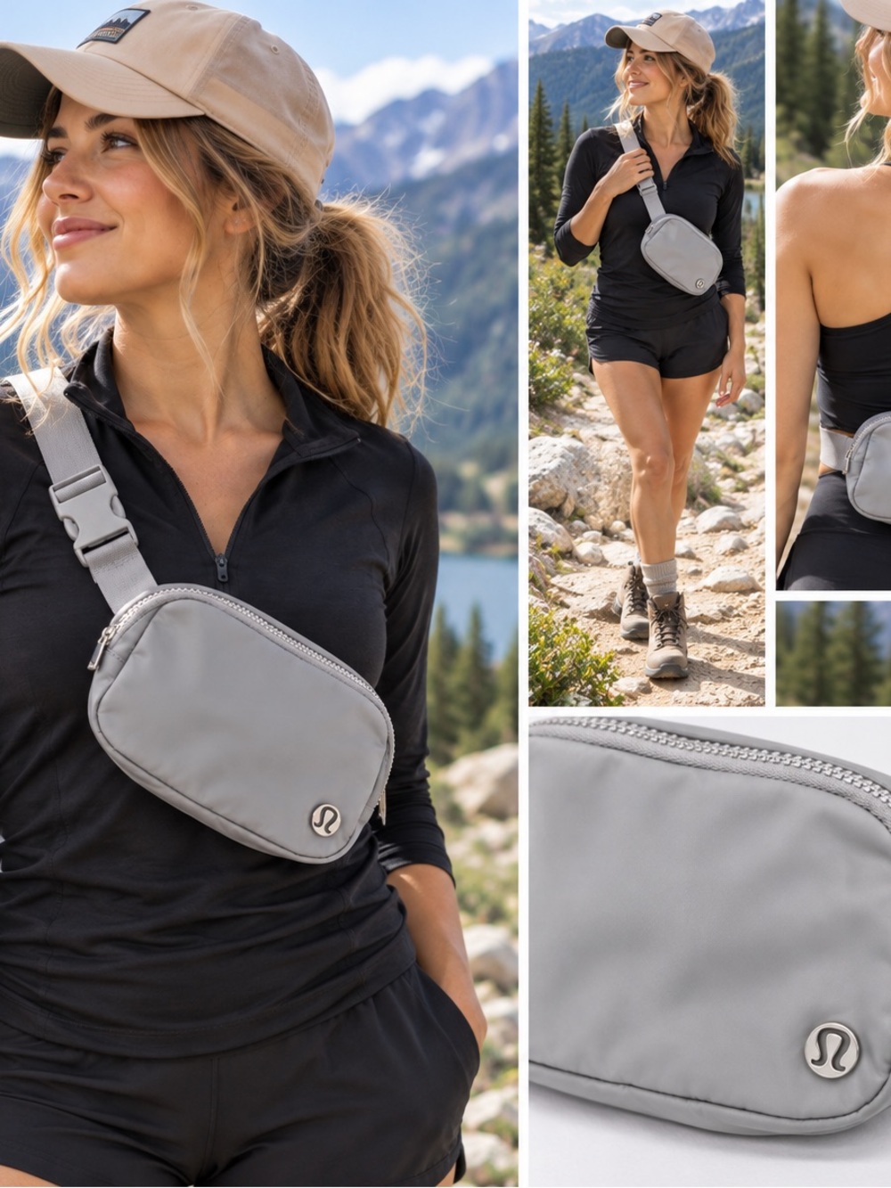 lululemon athletica Everywhere Belt Bag 1L Gray Silver OG Original Crossbody